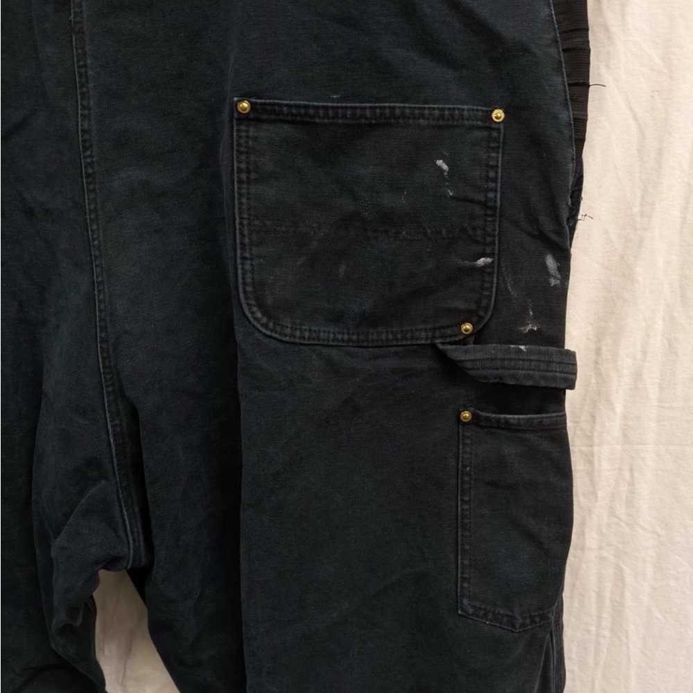 Carhartt Duck Bib Overalls | Black | Relaxed Fit | 50x34 - Picture 4 of 6